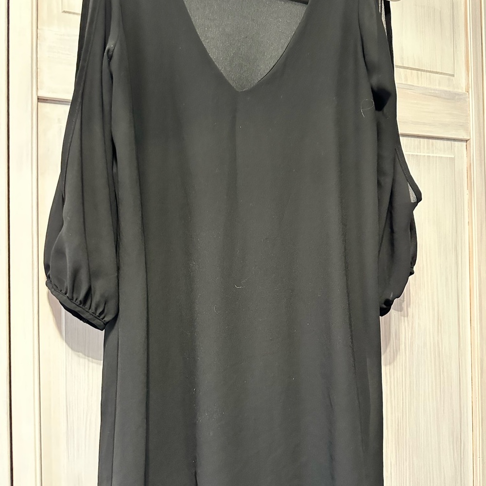 Elegant Black V-Neck Dress